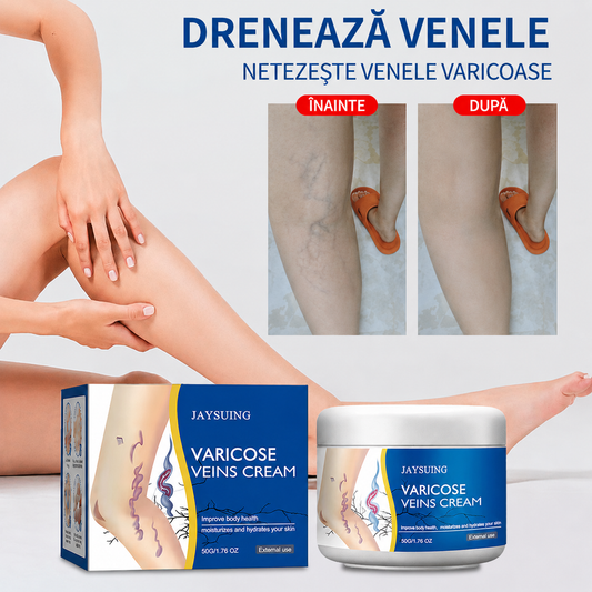 Cremă pentru Varice JAYSUING — Formulă Asiatică Premium, Ameliorează Durerea și Reduce Venele Varicoase