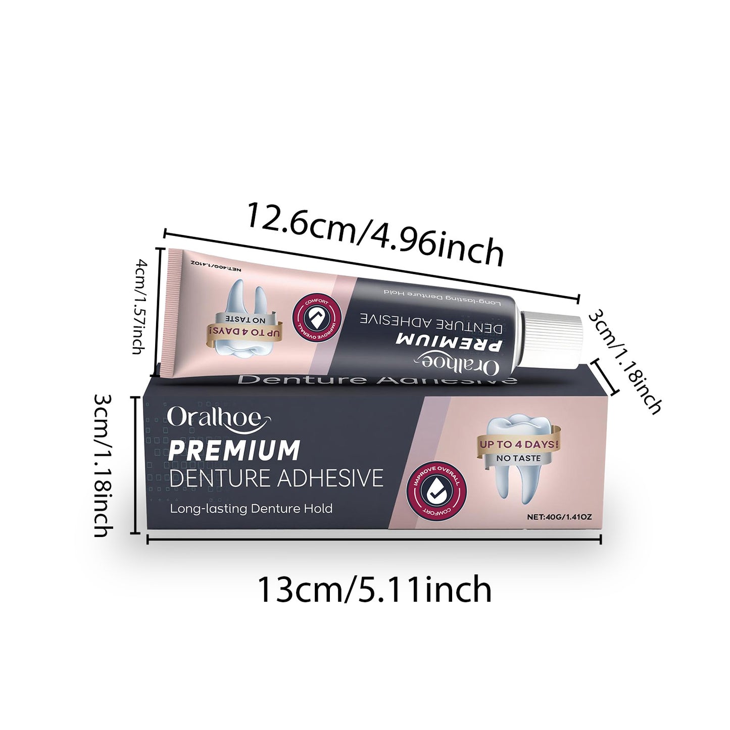 Adeziv Dentar Premium Oralhoe — Gel de Fixare Puternică, Confortabilă și de Lungă Durată pentru Proteze