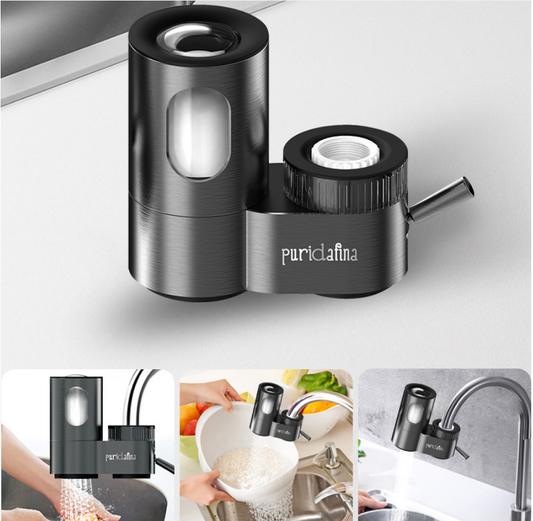 Filtru de Apă pentru Robinet din Inox 304 – Purificator Portabil cu 7 Stadii de Filtrare & Auto-Curățare